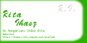 rita ihasz business card